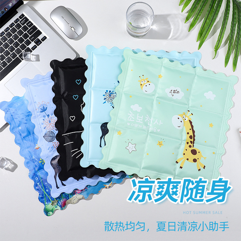 New Multi-Functional Ice Cushions Seat Cushions Ice Crystal Cushion Summer Cooling Gadget Car Cool Cushion Cartoon Seat Cushion Customization