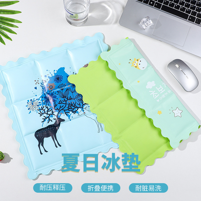 New Multi-Functional Ice Cushions Seat Cushions Ice Crystal Cushion Summer Cooling Gadget Car Cool Cushion Cartoon Seat Cushion Customization