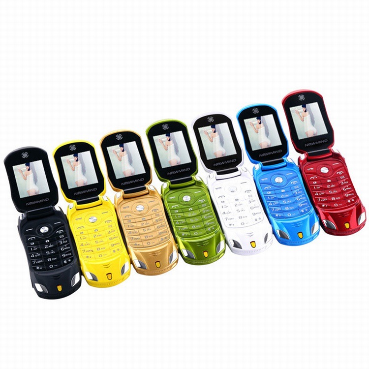 Car Phonef15 with Code Car Children&#039;s Cartoon Cool Horse Race Lamp Flip Mobile Phone for Students