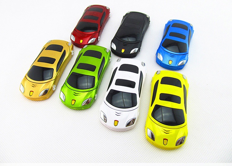 Car Phonef15 with Code Car Children's Cartoon Cool Horse Race Lamp Flip Mobile Phone for Students