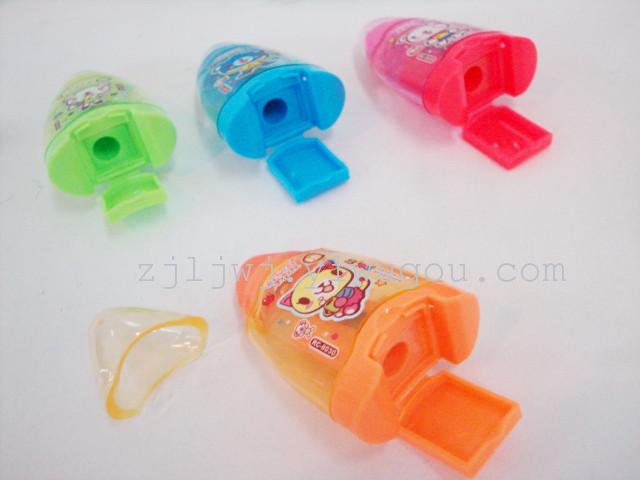 Cartoon creative single hole in pencil sharpener + rubber pencil sharpener Cartoon creative single hole in pencil sharpener + rubber pencil sharpener