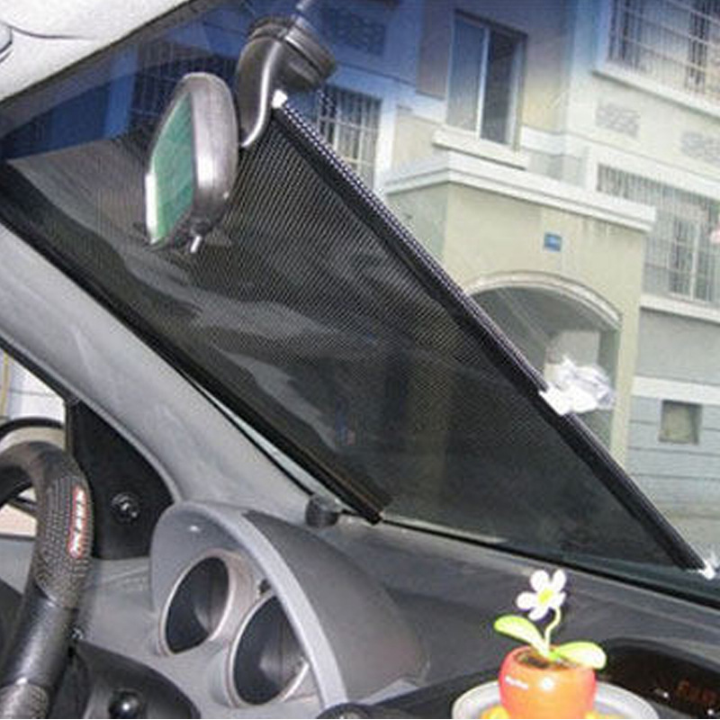 Car Sun Block Car Interior High-Temperature Resistant Thermal Insulated Curtain Sun Shield Automatic Retractable Roller Shutter Car Curtain