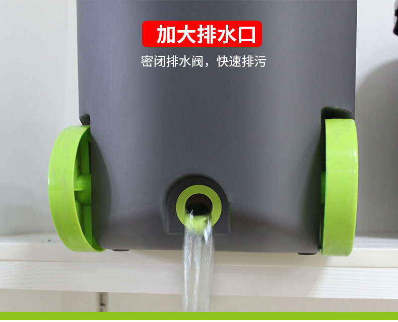 Household Cleaning Supplies Rotating Large Capacity Mop Set Household Large Roller Handle Double Drive Mop Wholesale Cross-Border