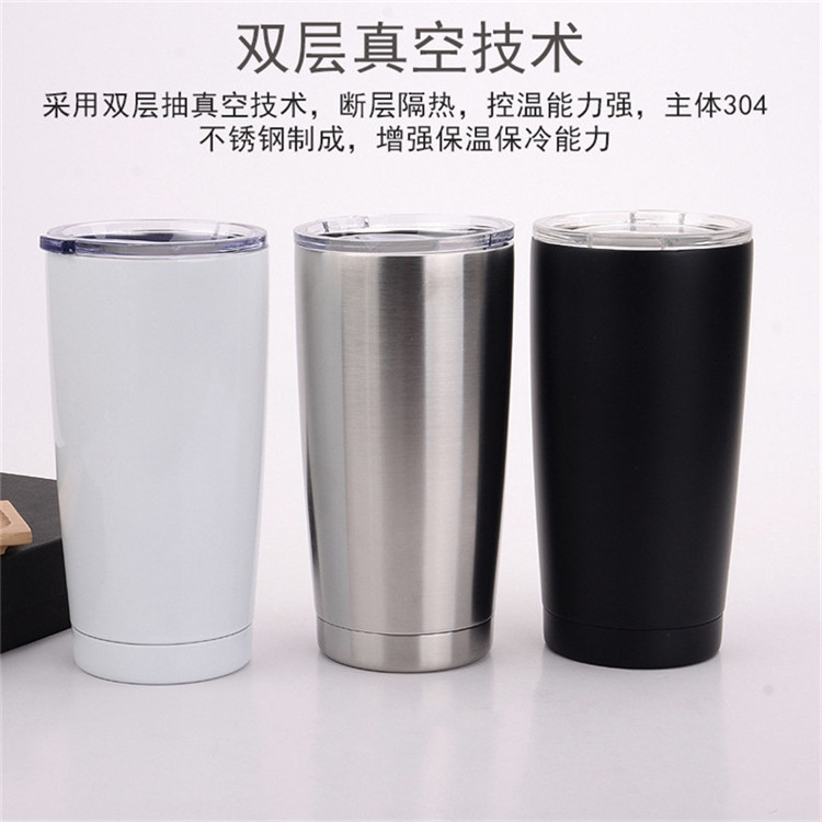 ice cup thermos GMBH cup 304 double layer stainless steel spray 20 oz cup coffee beer keller car water cup to keep Cool ice cup thermos GMBH cup 304 double layer stainless steel spray 20 oz cup coffee beer keller car water cup to keep Cool