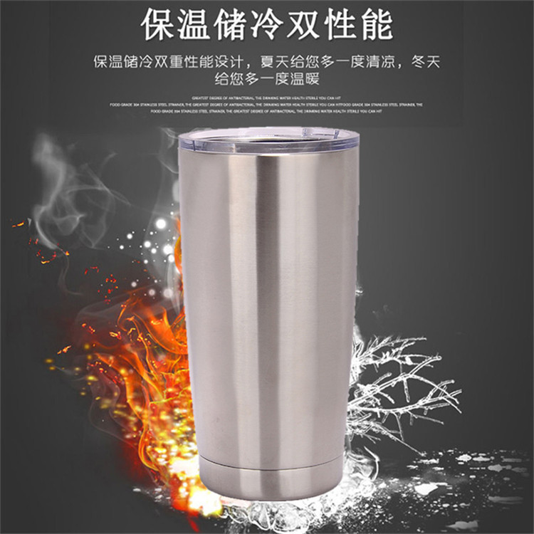 ice cup thermos GMBH cup 304 double layer stainless steel spray 20 oz cup coffee beer keller car water cup to keep Cool ice cup thermos GMBH cup 304 double layer stainless steel spray 20 oz cup coffee beer keller car water cup to keep Cool