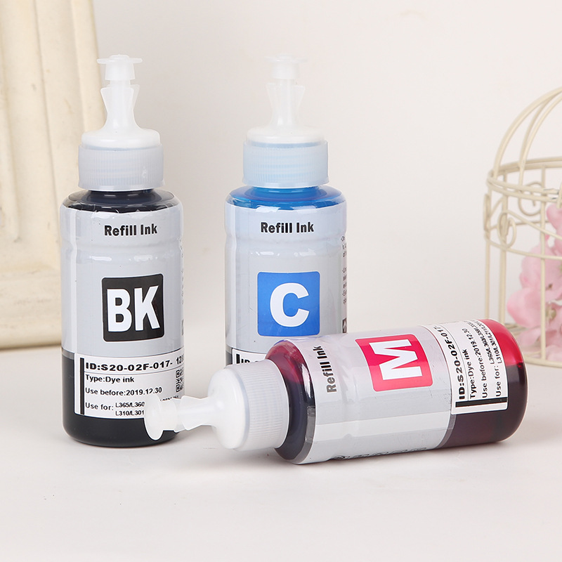 Printer Ink Continuous Supply Filling Ink Cartridge Ink 70ml Green Color Suitable for Epson L360 Ink L301