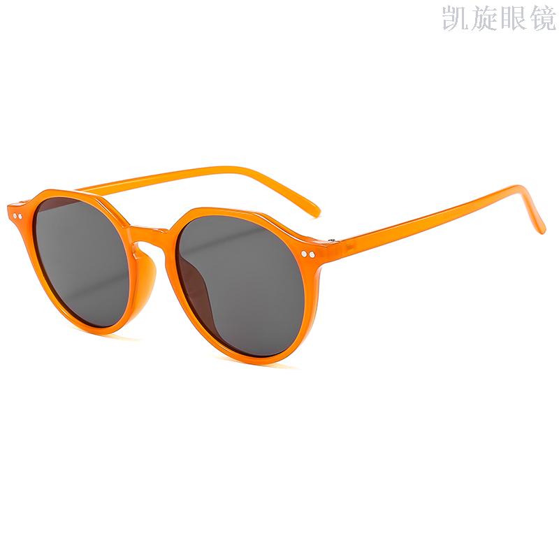 Rice nail sunglasses retro glasses candy color frame street pats round face girl summer sun shade uv sunglasses tide