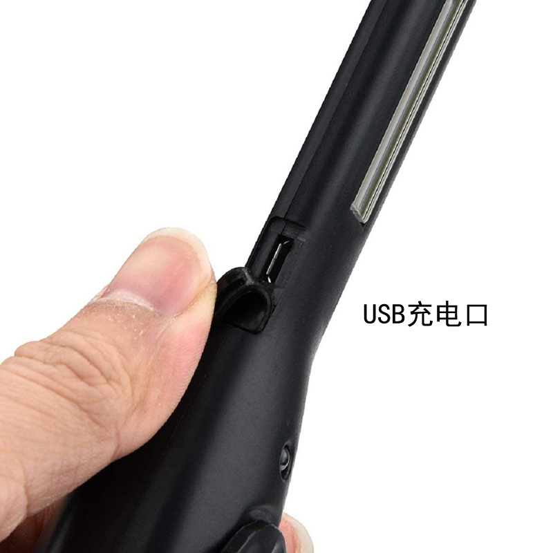 Light Cob Work Light USB Charging with Magnet Hook Car Repair Light Electrodeless Switch Disinfection Black Light Bulb