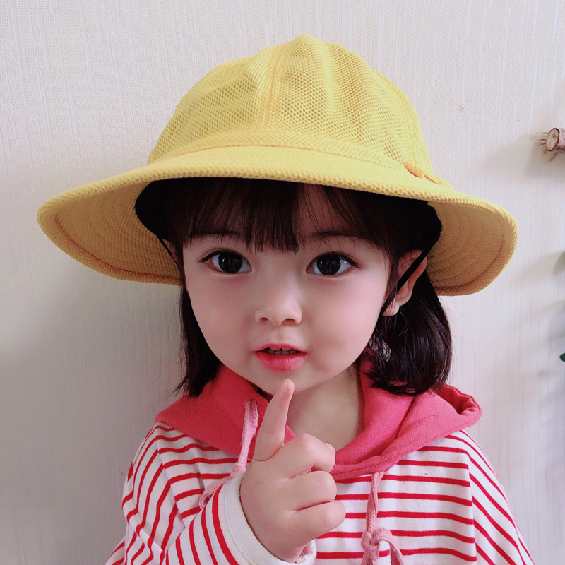 Children&#039;s hat spring and summer xiao huang hat kindergarten cute baby summer sun shade breathable sun hat parent-child