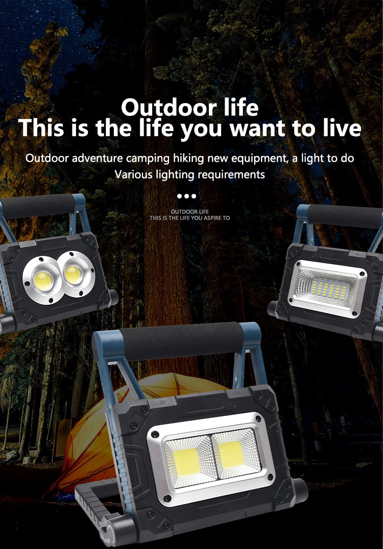 Cross-Border New Arrival Cob Work Light Mobile Emergency Light Portable Camping Light Lawn Lamp USB Rechargeable Flood Light Cross-Border New Arrival Cob Work Light Mobile Emergency Light Portable Camping Light Lawn Lamp USB Rechargeable Flood Light