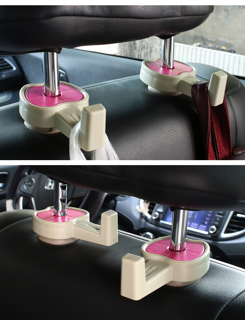 The small apple car is connected to a multi-purpose seatback hook with a multi-purpose seatback hook with an r-x5011.
