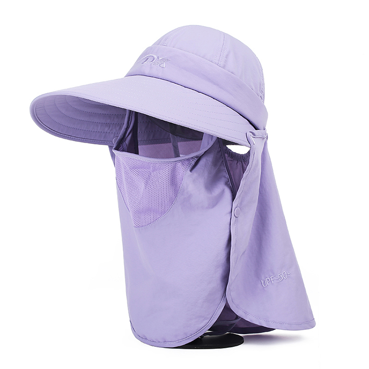 Custom Nylon Bucket Hat with String Sun Shade Cap Neck Cover