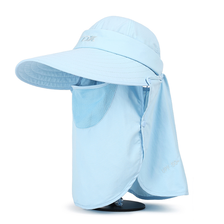 Custom Nylon Bucket Hat with String Sun Shade Cap Neck Cover