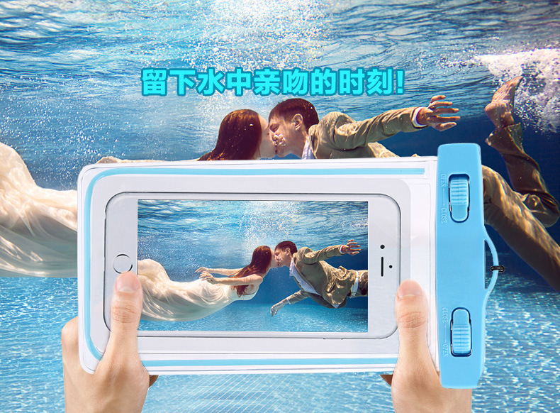 Mobile phone waterproof bag luminous diving photo waterproof cover swimming Mobile phone bag touch screen Mobile phone shell solid color transparent Mobile phone waterproof bag luminous diving photo waterproof cover swimming Mobile phone bag touch screen Mobile phone shell solid color transparent