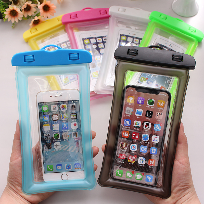 Factory Wholesale Inflatable Floating Airbag Mobile Phone Waterproof Bag Touch Screen Large Screen Swimming Hot Spring Waterproof Cover