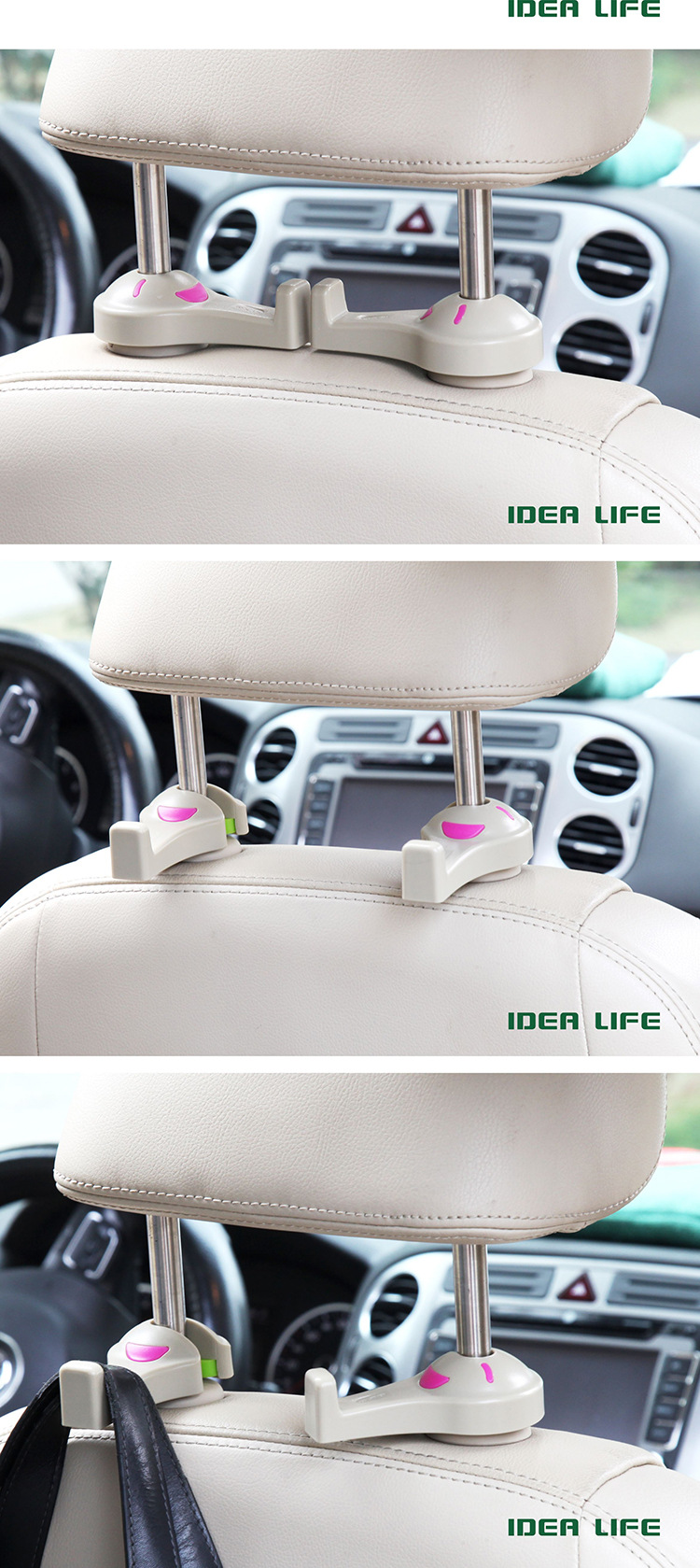 Creative Smile Hooked Car 3rd Generation Hook Couple Back Hook Multifunctional Tail Hook