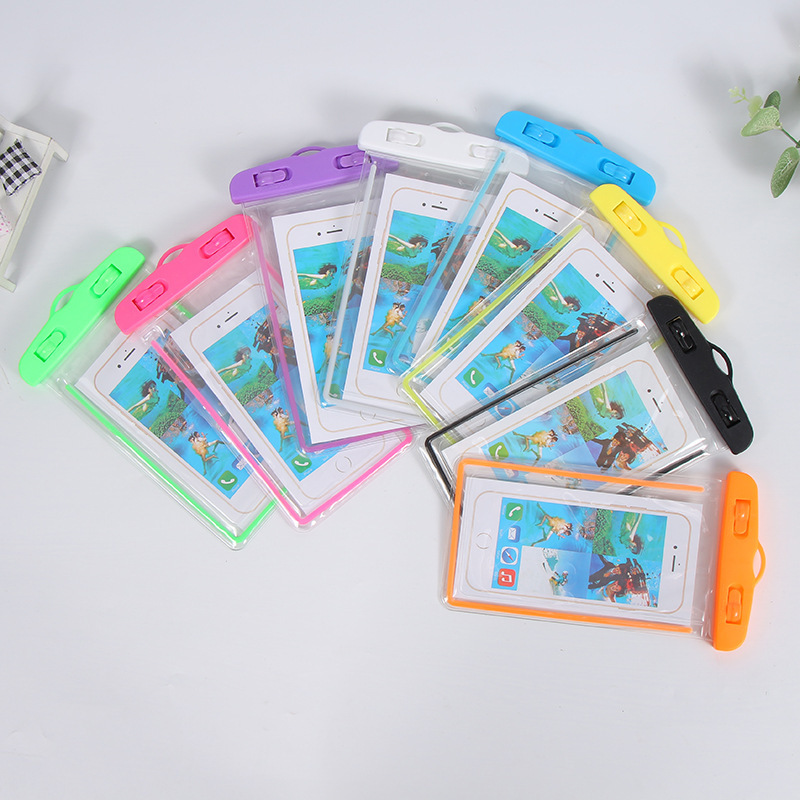 Luminous Fluorescence Mobile Phone Waterproof Bag Solid Color Transparent Outdoor Drifting Swimming Diving Cellphone Protection Bag Luminous Fluorescence Mobile Phone Waterproof Bag Solid Color Transparent Outdoor Drifting Swimming Diving Cellphone Protection Bag