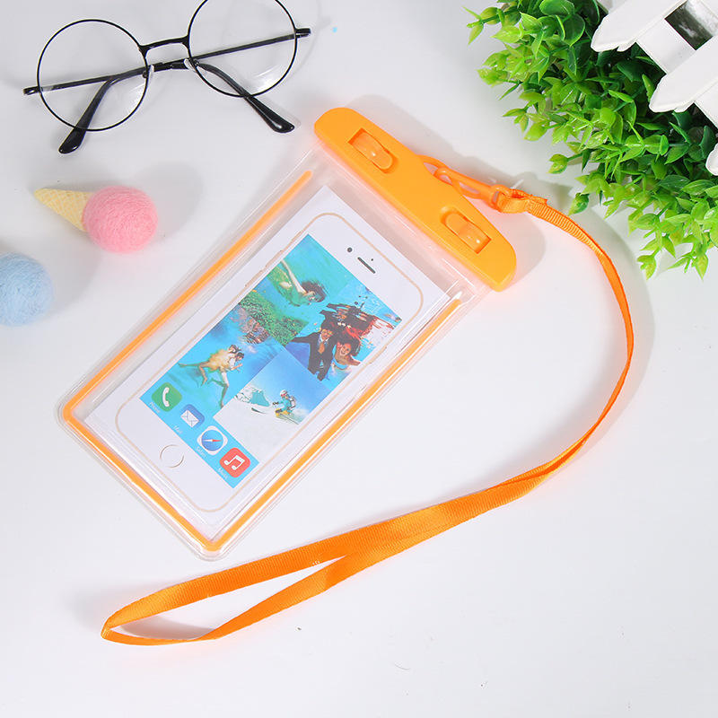 Luminous Fluorescence Mobile Phone Waterproof Bag Solid Color Transparent Outdoor Drifting Swimming Diving Cellphone Protection Bag Luminous Fluorescence Mobile Phone Waterproof Bag Solid Color Transparent Outdoor Drifting Swimming Diving Cellphone Protection Bag