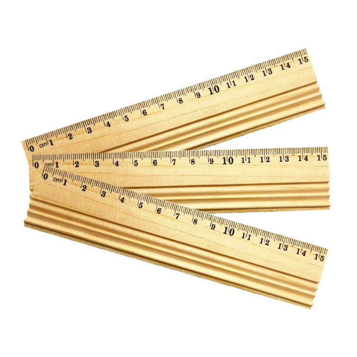 Ruler   SM3415 multi-groove feet   15CM logs    wooden ruler     stationery