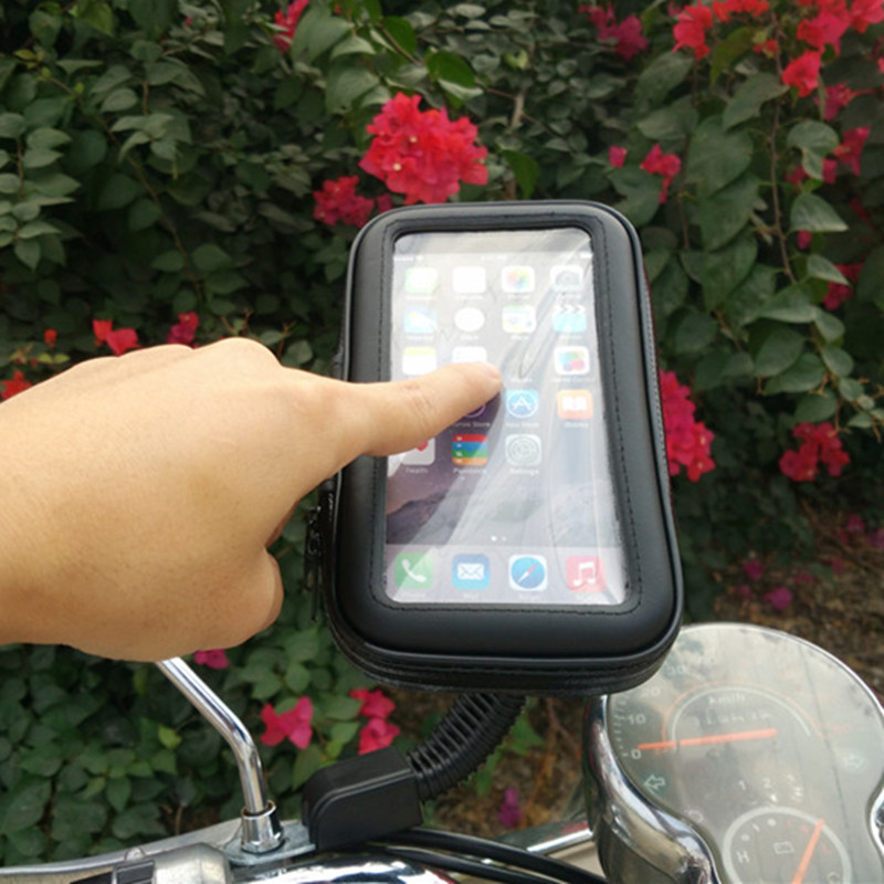 Bicycle Motorcycle Rearview Mirror of Electric Vehicle Universal Navigation Waterproof Bag Mobile Phone Bracket Manufacturer Bike Holder