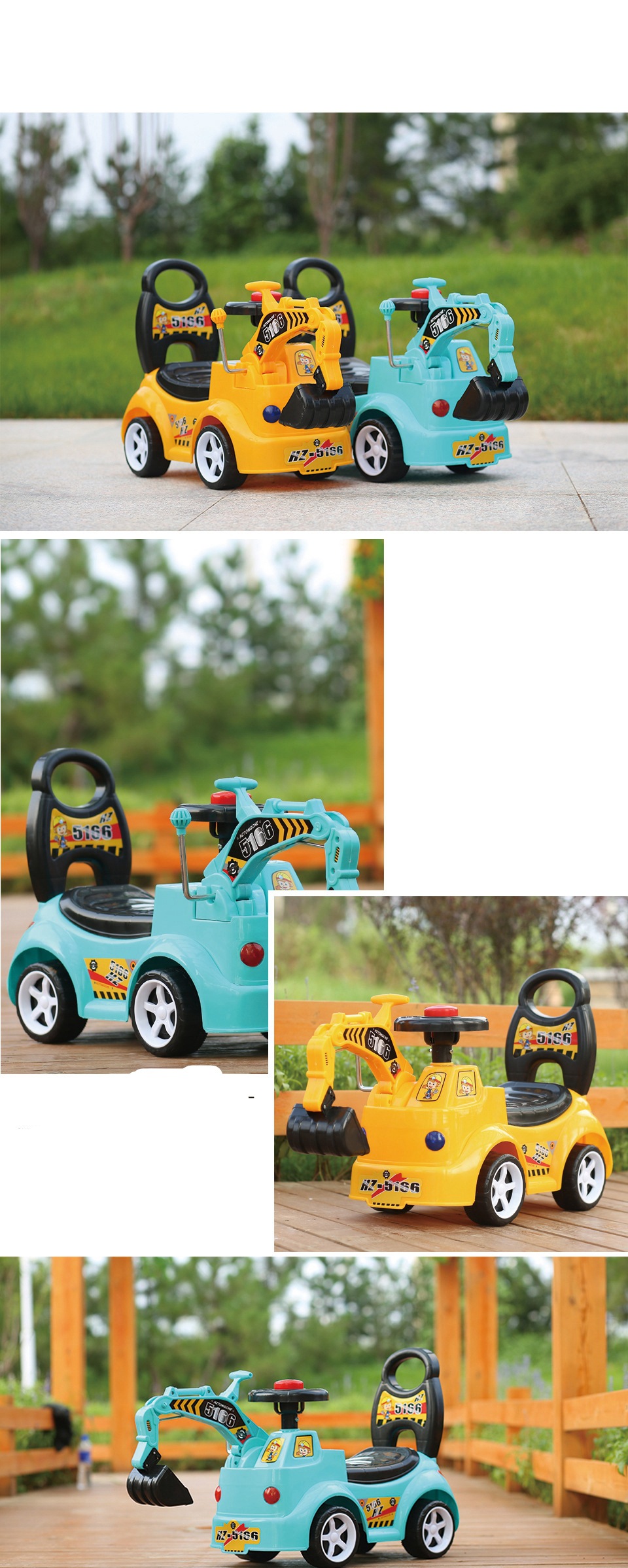 Children's Excavator Engineering Vehicle Simulation Large Baby Hook Machine Bulldozer 10 Months-2 Years Old Gift Car