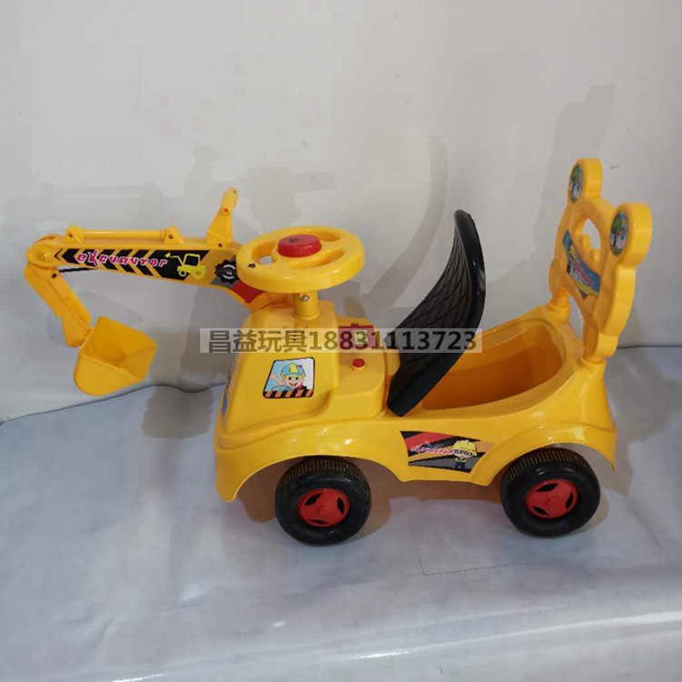Children's Excavator Engineering Vehicle Simulation Large Baby Hook Machine Bulldozer 10 Months-2 Years Old Gift Car