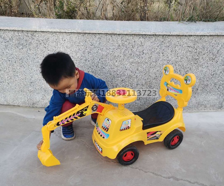 Children's Excavator Engineering Vehicle Simulation Large Baby Hook Machine Bulldozer 10 Months-2 Years Old Gift Car