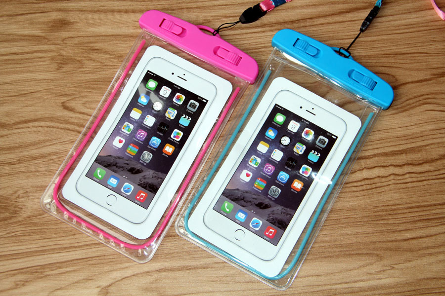 PVC Transparent Luminous Mobile Phone Waterproof Bag Swimming Photography Diving Mobile Phone Waterproof Cover Printable Logo PVC Transparent Luminous Mobile Phone Waterproof Bag Swimming Photography Diving Mobile Phone Waterproof Cover Printable Logo