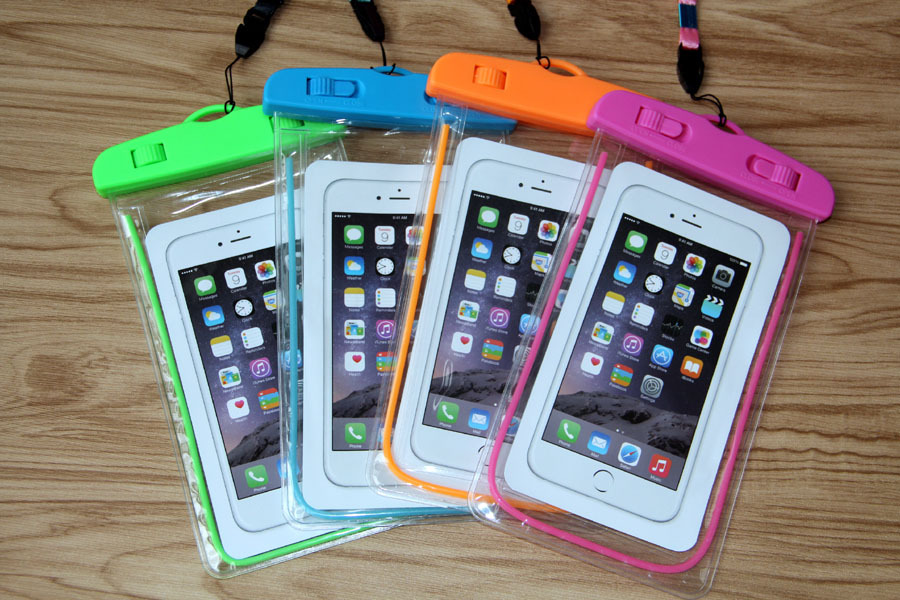PVC Transparent Luminous Mobile Phone Waterproof Bag Swimming Photography Diving Mobile Phone Waterproof Cover Printable Logo PVC Transparent Luminous Mobile Phone Waterproof Bag Swimming Photography Diving Mobile Phone Waterproof Cover Printable Logo