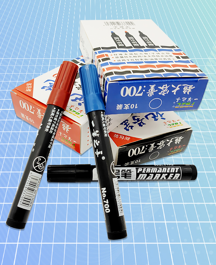 One Stroke Length Marking Pen Large Capacity Marker Pen Oily Waterproof Marker Signature Pen Poster Pen 10 PCs/Box One Stroke Length Marking Pen Large Capacity Marker Pen Oily Waterproof Marker Signature Pen Poster Pen 10 PCs/Box