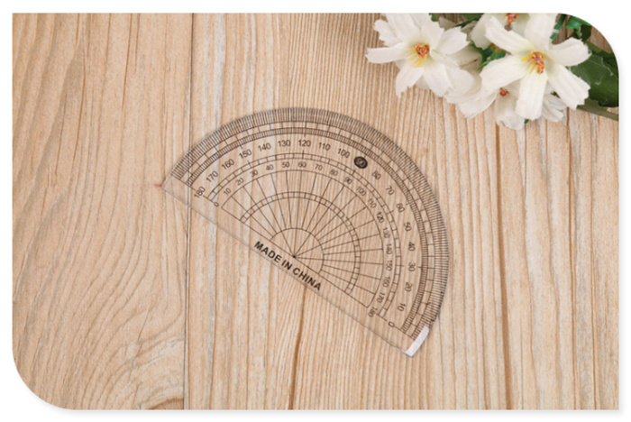 Plastic stationery ruler students examination triangle protractor ruler set ruler