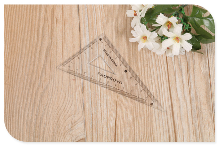 Plastic stationery ruler students examination triangle protractor ruler set ruler