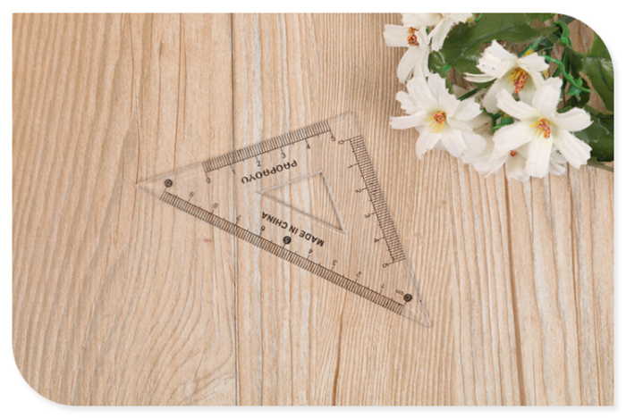 Plastic stationery ruler students examination triangle protractor ruler set ruler
