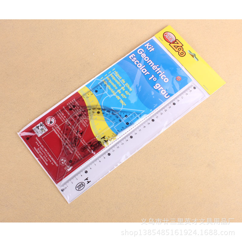 Bocai Supply 30cm Ruler Transparent Ruler High Quality Student Ruler Set Set Square Protractor Bocai Supply 30cm Ruler Transparent Ruler High Quality Student Ruler Set Set Square Protractor