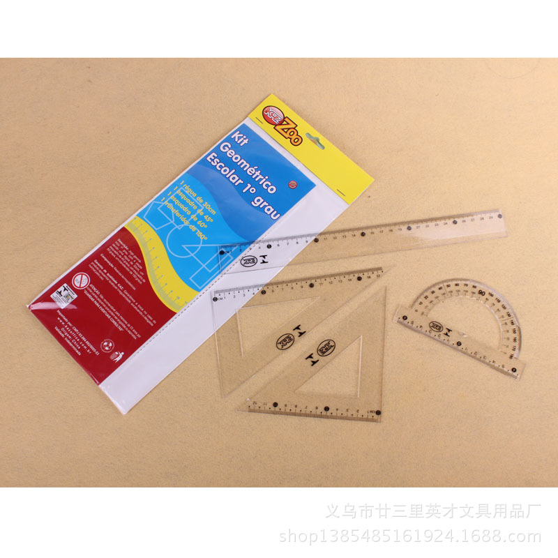 Bocai Supply 30cm Ruler Transparent Ruler High Quality Student Ruler Set Set Square Protractor Bocai Supply 30cm Ruler Transparent Ruler High Quality Student Ruler Set Set Square Protractor