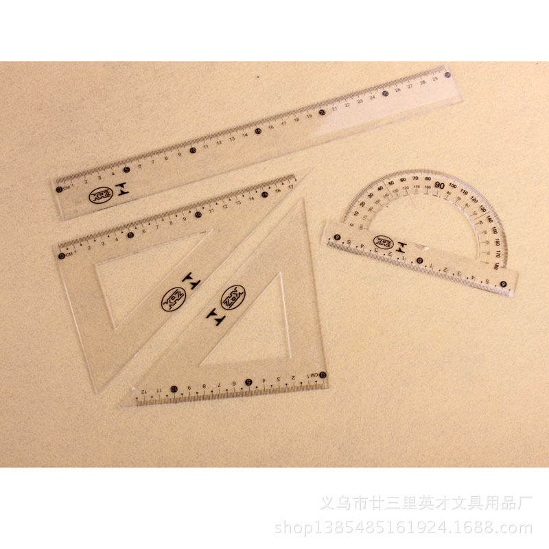Bocai Supply 30cm Ruler Transparent Ruler High Quality Student Ruler Set Set Square Protractor Bocai Supply 30cm Ruler Transparent Ruler High Quality Student Ruler Set Set Square Protractor