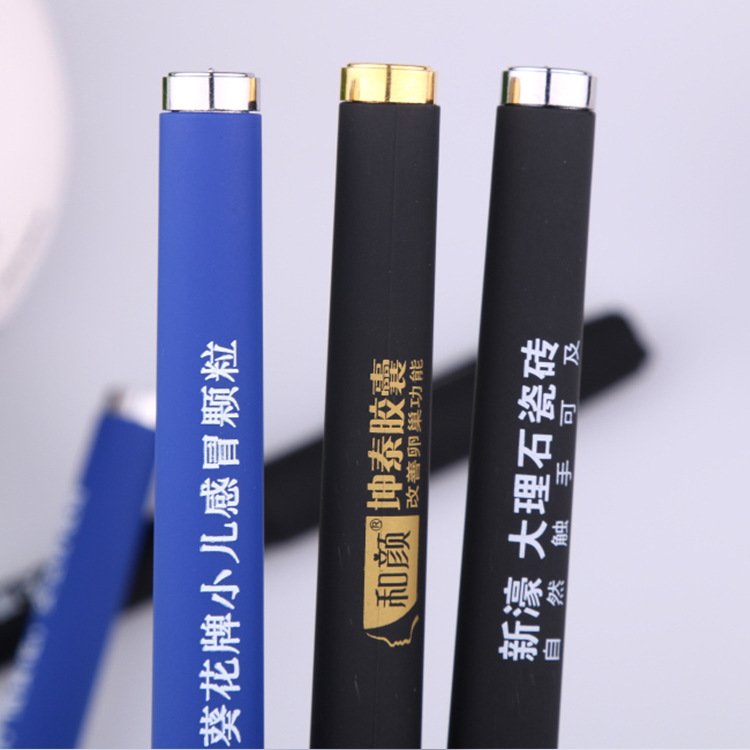 Neutral Ball Pen Customized Signature Advertising Marker Customized Logo Gift Black Water-Based Business Metal Roller Pen