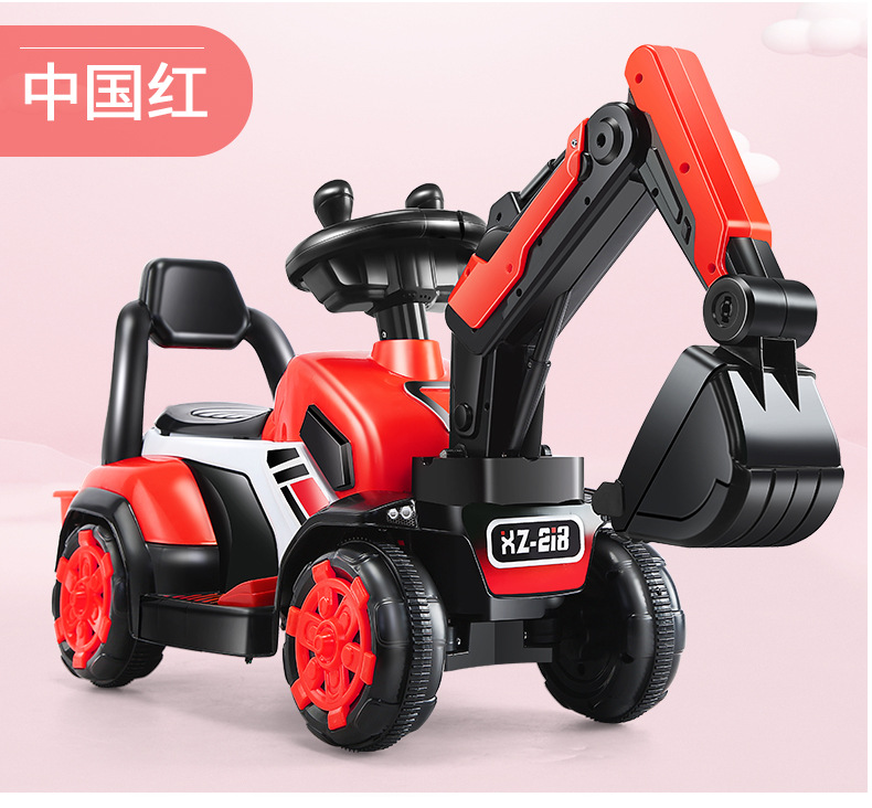 Children's Full Electric Arm Excavator Boy Toy Car Excavator Can Sit and Ride Oversized Hook Machine Engineering Car