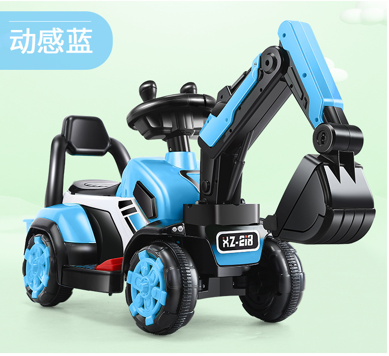 Children's Full Electric Arm Excavator Boy Toy Car Excavator Can Sit and Ride Oversized Hook Machine Engineering Car