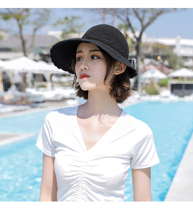 Hat Female 2021 New Spring Summer Fisherman Hat Ladies Outdoor Sun Shade Visor Cap Folding Straw Hat Hat Female 2021 New Spring Summer Fisherman Hat Ladies Outdoor Sun Shade Visor Cap Folding Straw Hat