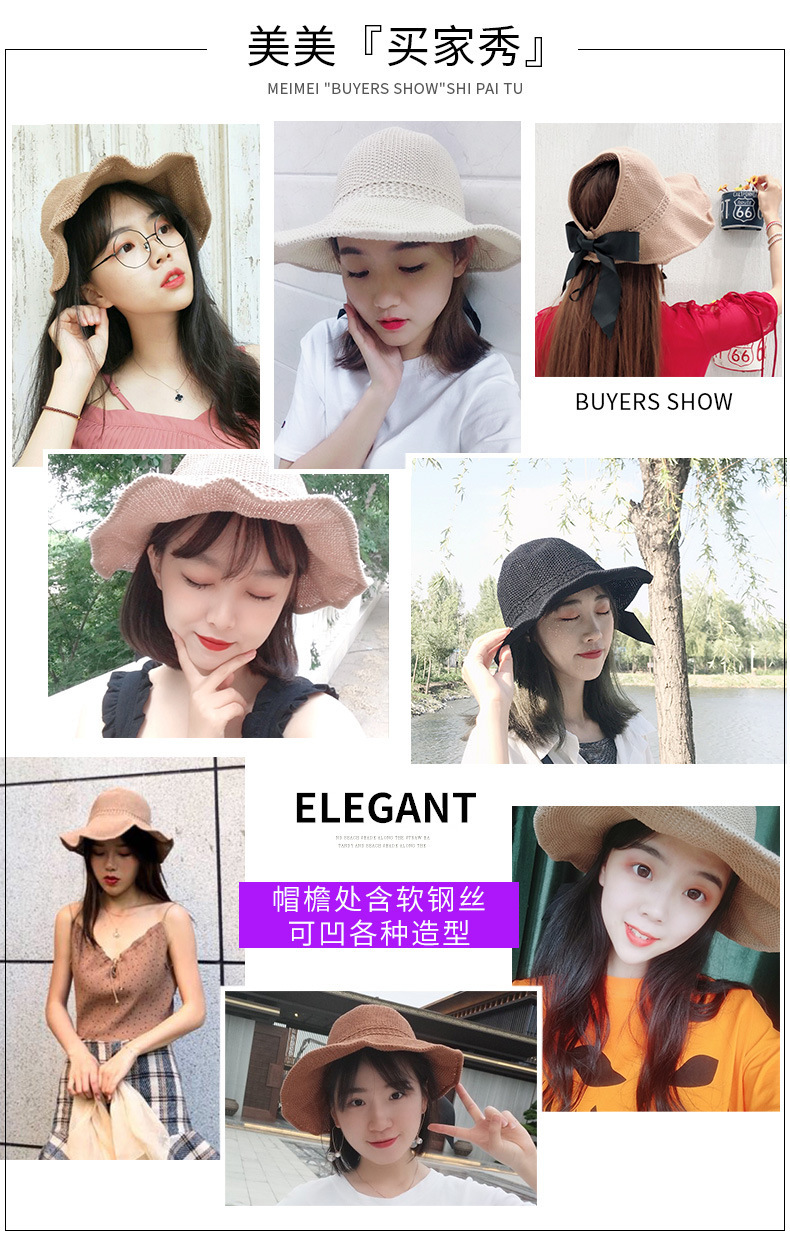 Hat Female 2021 New Spring Summer Fisherman Hat Ladies Outdoor Sun Shade Visor Cap Folding Straw Hat Hat Female 2021 New Spring Summer Fisherman Hat Ladies Outdoor Sun Shade Visor Cap Folding Straw Hat