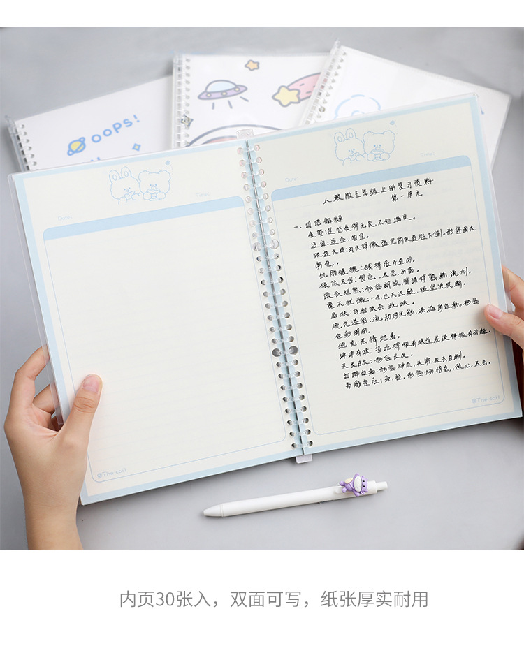 Cute Coil Notebook New 2021 Student Notebook Loose-Leaf Creative Cute Loose Spiral Notebook Ins Style Notebook