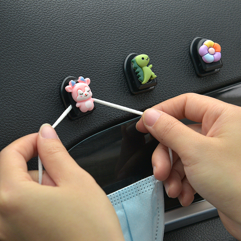 Car Hook Creative Cute Car Adhesive Multi-Functional Mini Small Hook Car Seat Back Hook Wholesale