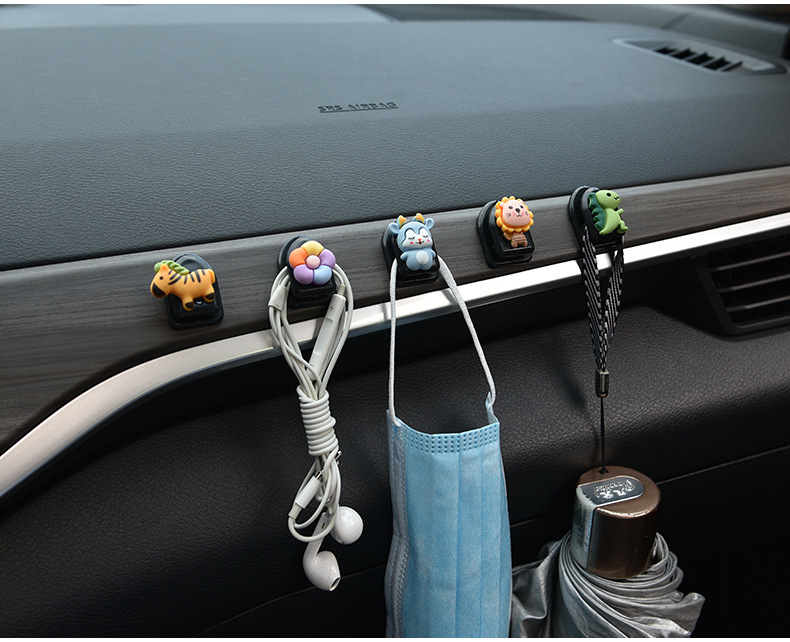 Car Hook Creative Cute Car Adhesive Multi-Functional Mini Small Hook Car Seat Back Hook Wholesale