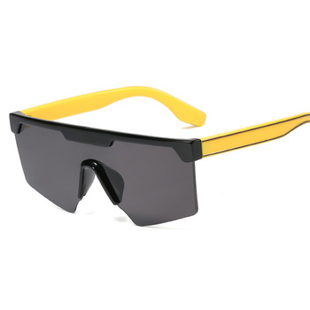 95216 New Design Factory Sunglasses Colorful Frame One Piece Lens PC Frame UV400 Sun Shade