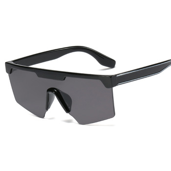 95216 New Design Factory Sunglasses Colorful Frame One Piece Lens PC Frame UV400 Sun Shade