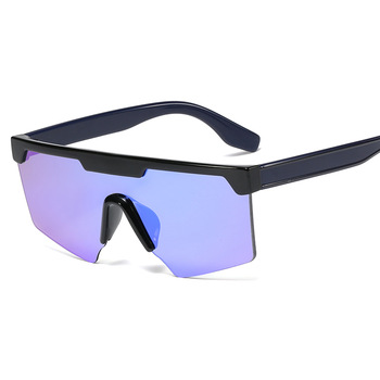 95216 New Design Factory Sunglasses Colorful Frame One Piece Lens PC Frame UV400 Sun Shade