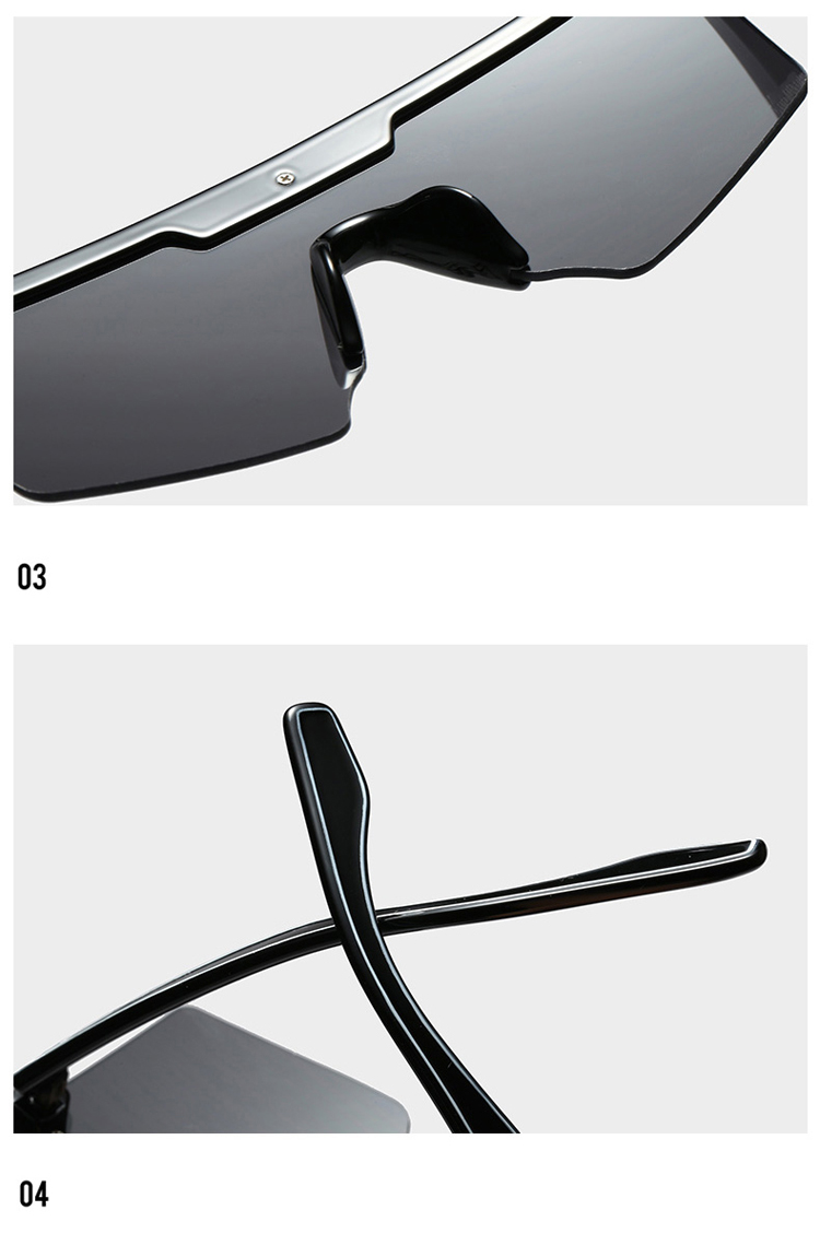 95216 New Design Factory Sunglasses Colorful Frame One Piece Lens PC Frame UV400 Sun Shade 95216 New Design Factory Sunglasses Colorful Frame One Piece Lens PC Frame UV400 Sun Shade