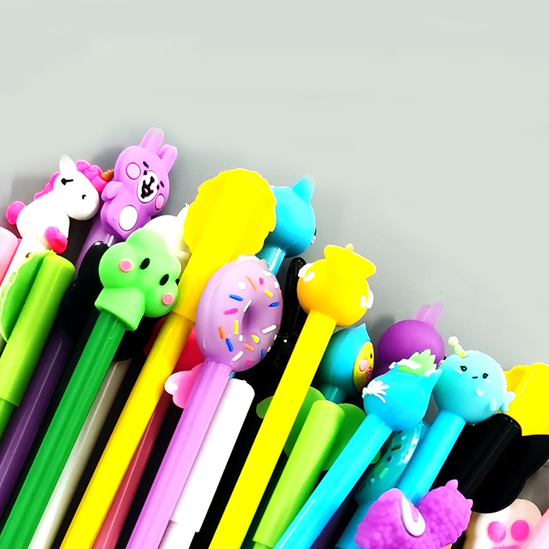 Cartoon Pen Storage Gift Bags 10 Gel Pen Set Creative Pencil Case Girl Heart Stationery Ball Pen Signature Pen