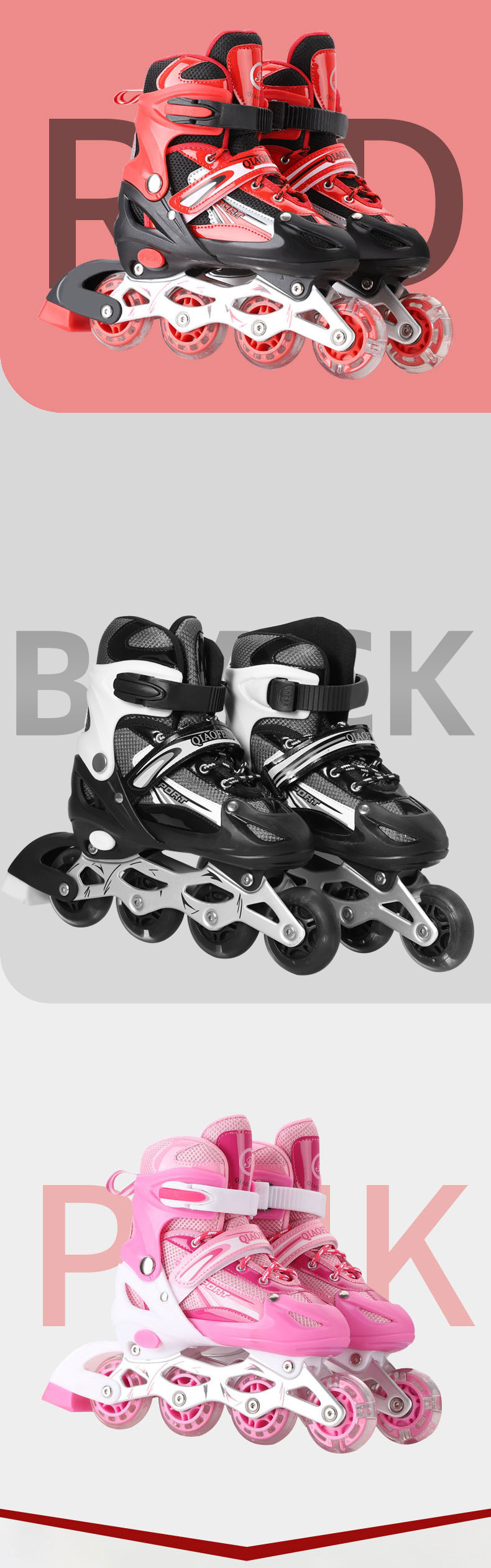 PVC Children's The Skating Shoes Universal Skates Adult Pulley Speed Skating Roller Skates Qfenc Sliding Heelys Wholesale